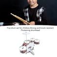 thumbnail image 3 of Jazz Drum Set, Early Learning Percussion Musical Instruments Exquisite Toddler Drum Set Educational  for Children, 3 of 7