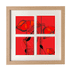 thumbnail image 1 of Flores rojas de la línea de fondo de arte abstracto pintura Corn poppy Pantalla de escritorio de pared de marco 4 aperturas, 1 of 4
