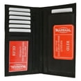 thumbnail image 2 of RFID Blocking Slim Leather Checkbook Organizer ID Credit Card Holder Wallet RFID 853 (C), 2 of 9