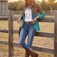 thumbnail image 6 of Womens Leopard Print Jackets Fall Long Sleeve Button Front Vintage Casual Print Outerwear Fashion Streetwear Tops, 6 of 6