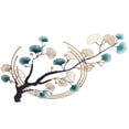 thumbnail image 4 of Wall-Mounted Sculpture Hanging 3D Ginkgo Tree Leaf Metal Sculpture Green+Gold 43.3*26.7inch for Living Rooms, Bedrooms, 4 of 12