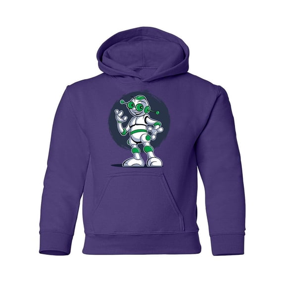 Bright Robot Hoodie Juniors -Image by Shutterstock, x-Large