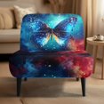 thumbnail image 2 of HELLHERO Stain Protection Decorations Armless Accent Chair Cover for Armless Chair, Armless Accent Chair Protector Butterfly Pattern Design, 2 of 8