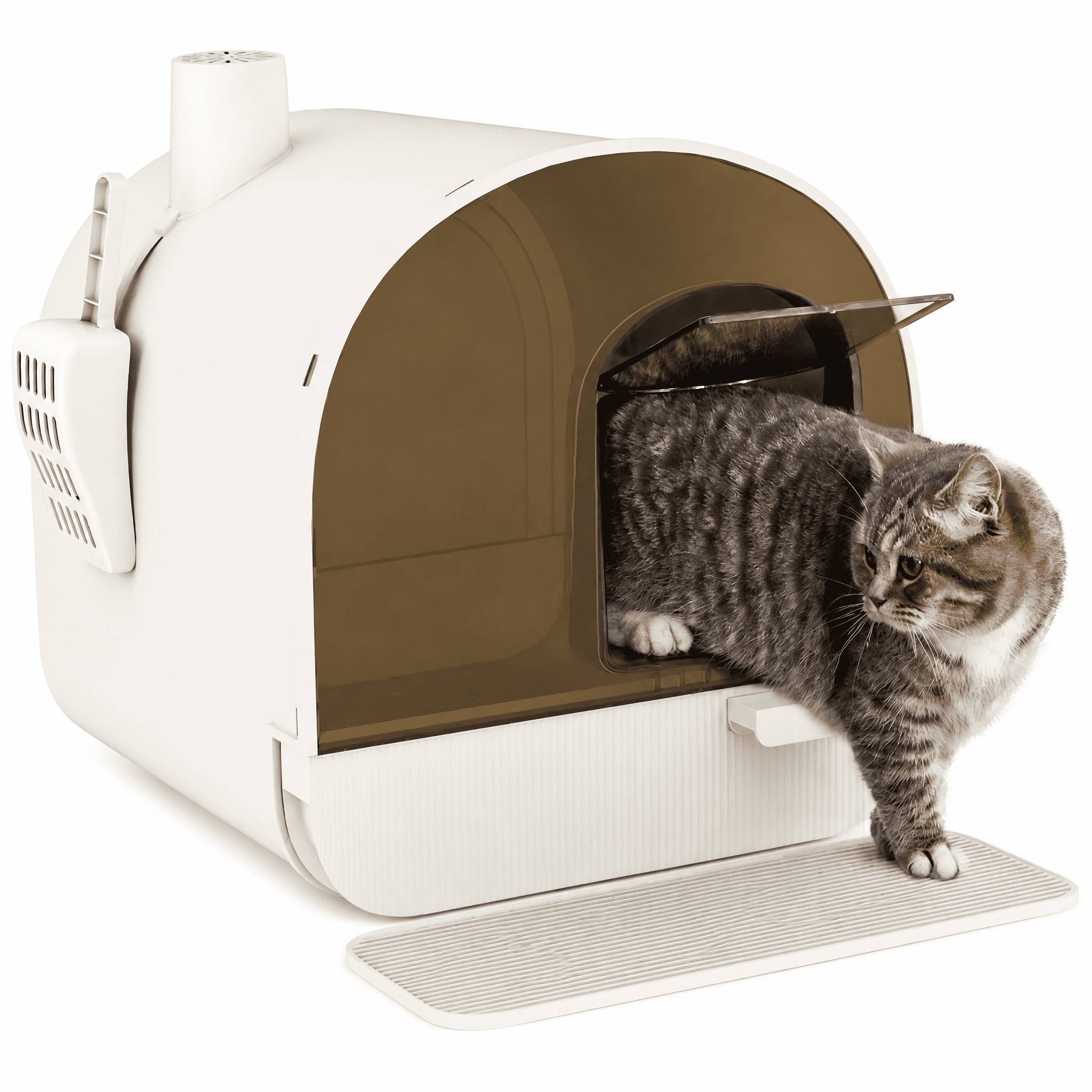 Cat Litter Box with Lid with Scoop and Filter