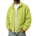thumbnail image 2 of Men's Casual Polar Fleece Zipper Jacket Outdoor Hiking Jackets Full Zip Stand Collar Soft Warm Coat, 2 of 8