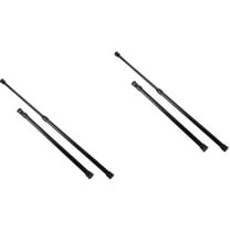 ETEREAUTY  Adjustable Black Metal Shower Curtain Rod for Bathroom Use 4Pcs