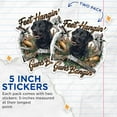 thumbnail image 3 of (2 Pack) Feet Hangin' Guns Bangin' Stickers - Love to Hunt Hunter Dogs - 5 Inches On Longest Side - Premium Vinyl Decal - Sticks to Any Smooth Flat Surface - Made in USA - BMCS2069, 3 of 7
