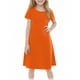 thumbnail image 3 of Girls Summer Sundress Short Sleeve A-Line Dress Soft Casual Everyday Wear Sizes 4-12 Comfortable & Stylish ,Sie:150, 3 of 7