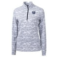 thumbnail image 2 of Women's Cutter & Buck Charcoal Utah State Aggies Traverse Camo Quarter-Zip Pullover Top, 2 of 3