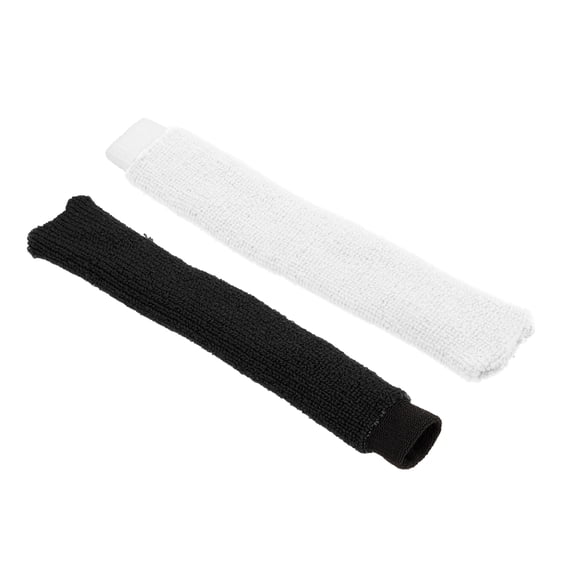 Uxcell Anti Skid Sweatband Badminton Tennis Racket Towel Grip Overgrip, Black/White 2 Pack