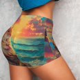 thumbnail image 4 of Yiaed Island Beach Guinea Pig Print Women's Athletic Shorts Running Shorts Sporty Short High Waisted Elastic Workout Shorts for Yoga Gym Running & Sports -Small, 4 of 7