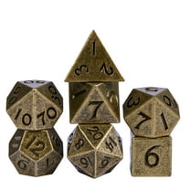 Cusdie Mini Metal DND Dice Set, 7-Die 10MM Metal Polyhedral D&D Dice Setfor DND Dungeons and Dragons TTRPG Role Playing Games