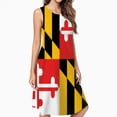 thumbnail image 2 of Maryland Flag Dress Elegant Party Dresses Evening Dresses Women Dress Sleeveless Dress Ladies Dresses, 2 of 4