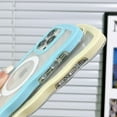 thumbnail image 5 of Compatible for iPhone 13 Pro Case with Magsafe, Wave Magnetic Phone Case Cute Water Ripple Candy Colors Frame Shockproof for iPhone 13 Pro Phone Case for Women 6.1 Inch - Light Blue, 5 of 8