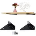 thumbnail image 4 of soportes flotantes para estantes, soporte de metal triangular para estantes, soporte flotante oculto para estantes de pared con 16 tornillos, soporte para estantes de pared, decoración de, 4 of 5
