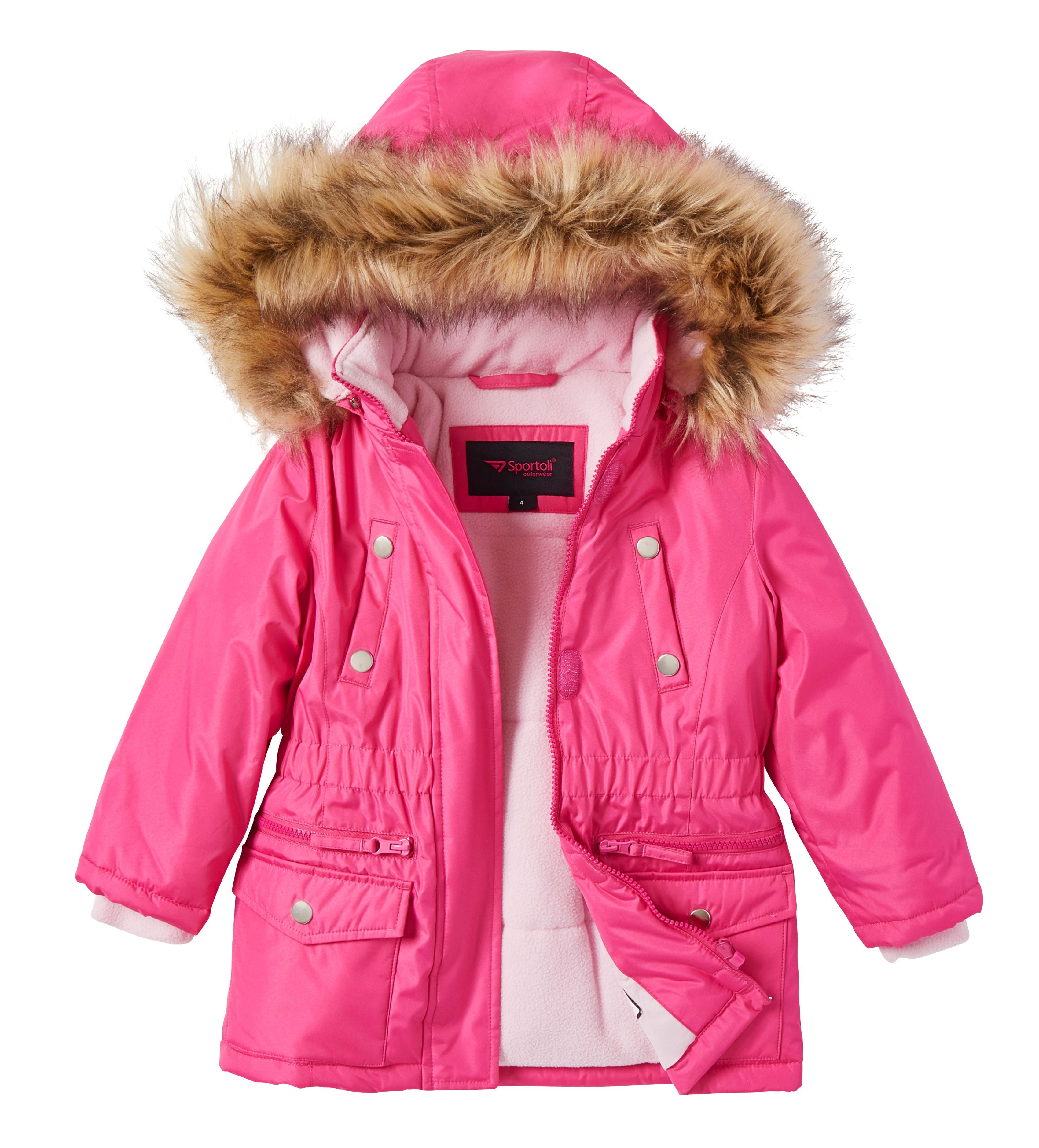 girls fleece lined coat