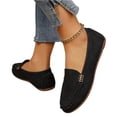 thumbnail image 5 of Willtoo Women's Casual Flat Shoes Comfortable Mom Footwear Solid Color Everyday Walking Slip On Loafers for Women, 5 of 5