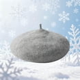 thumbnail image 6 of RKSTN Baby Hat Wool Beret Solid Color Travel Beach Trips Casual Versatile Toddler Hats Boys (Gray ,2 Years), 6 of 6