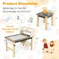 thumbnail image 3 of YYAo Table & Chair Set, Children Play Room Set,Kids Art Table and Chairs Set with Paper Roll and Storage Bins-Coffee, 3 of 8