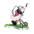thumbnail image 2 of Bolsa de golf, portalápices en miniatura, recuerdo de golf, juguete de escritorio de golf, decorativo realista, 20x12x20cm, para regalo del Día del , blanco rojo, 2 of 8