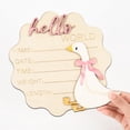 thumbnail image 3 of Letrero de anuncio para bebé FYSUIMU Silly Goose Pink Bow Wood, 3 of 7