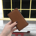 thumbnail image 2 of Cartera de piel de vaca de primera capa, sencilla y moderna, con cremallera de dos pliegues, cartera corta para mujer, 2 of 3