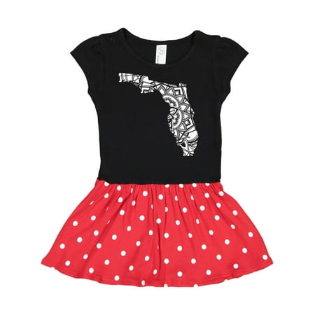 

Inktastic Florida Silhouette Mandala Gift Toddler Girl Dress