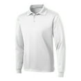 thumbnail image 5 of Yellow Rooster Men's Long Sleeve Micropique Sport-Wick Polo Shirt White M, 5 of 8