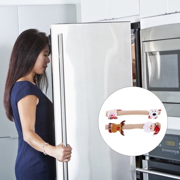 USHOBE Appliance Handle Covers Fridge Door Handle Cover Multi 4Pcs 14.2X5.1X1.2in