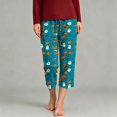 thumbnail image 2 of Frostluinai Womens Pajama Pants Capri Lounge with Pockets Comfy Drawstring Pj Bottoms Casual Halloween Ghosts Pumpkin Graphic Print Sleepwear S-3XL, 2 of 6