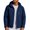 Blue, variant on Men's Solid Color Outdoor Jacket with Zipper Pockets & Fleece Lining - Windproof & Water-Resistant, Insulated for Warmth Great for Winter Adventures