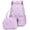 Purple, variant on Lunch Bag Combo Backpack 18.11 Inch Nylon Floral 2PCS for Picnics Recreational (Pink)