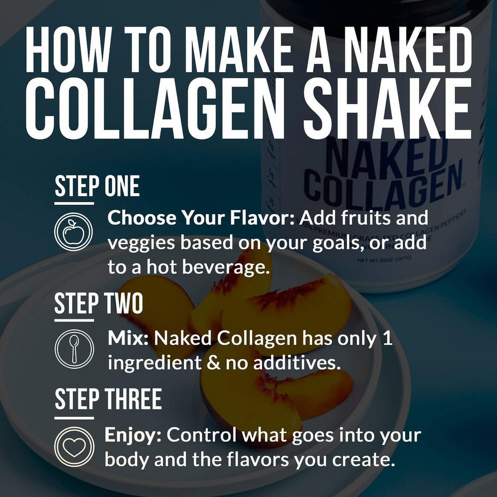 Naked Collagen - Collagen Peptides Protein Powder, 60 Servings Pasture-Raised, Grass-Fed Hydrolyzed Collagen Supplement | Paleo Friendly, Non-GMO, Keto, Gluten Free | Unflavored 20Oz