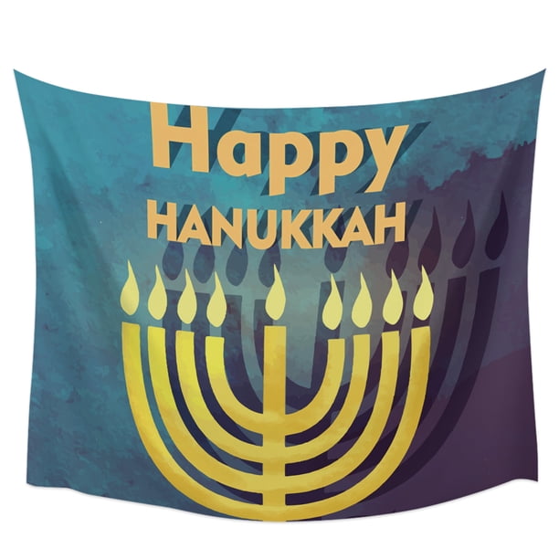 Tapiz Colgante De Pared De Poliéster, Decoración Del Hogar De Hanukkah, Tapiz Impreso Único Para El Hogar Para Dormitorio, Sala De Estar, Regalo De Fiesta Monstrate HA027037-04