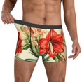 thumbnail image 2 of Salouo Vibrant Amaryllis Flowers Print Men's Boxer Briefs,Breathable Underwear Elastic Waistband Briefs for Men -XX-Large, 2 of 8
