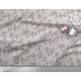 thumbnail image 2 of Soimoi Gray Heavy Canvas Fabric Teddy Bear & Leaves Kids Print Fabric by Yard 58 Inch Wide, 2 of 3