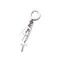 thumbnail image 4 of EeaseCA 2PCS Mens Ear Buckles Punk Fashion Stainless Steel Stud Earrings Cross Dangle Ear Rings Gift Decor with 3 Cross Pendants (Steel Color), 4 of 8