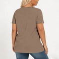 thumbnail image 6 of Gamivast Pleated Blouses for Women Plus Size Short Sleeve Scoop Neck Casual Tunic Tops Solid Color Loose Fit Flowy Shirts Lightweight Comfortable Summer Wear for Leggings Size L-XXXXL, 6 of 6