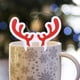 thumbnail image 5 of Decoraciones navideñas, adornos navideños, regalos navideños, tarjeta de decoración de copa de vino tinto de Navidad, gorro de Papá Noel, tarjeta de fiesta, decoración de copa de vino, centro comercia, 5 of 5