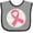 Heather and Black, variant on Inktastic Breast Cancer Volleyball Pink Ribbon Sports Gear Boys or Girls Baby Bib