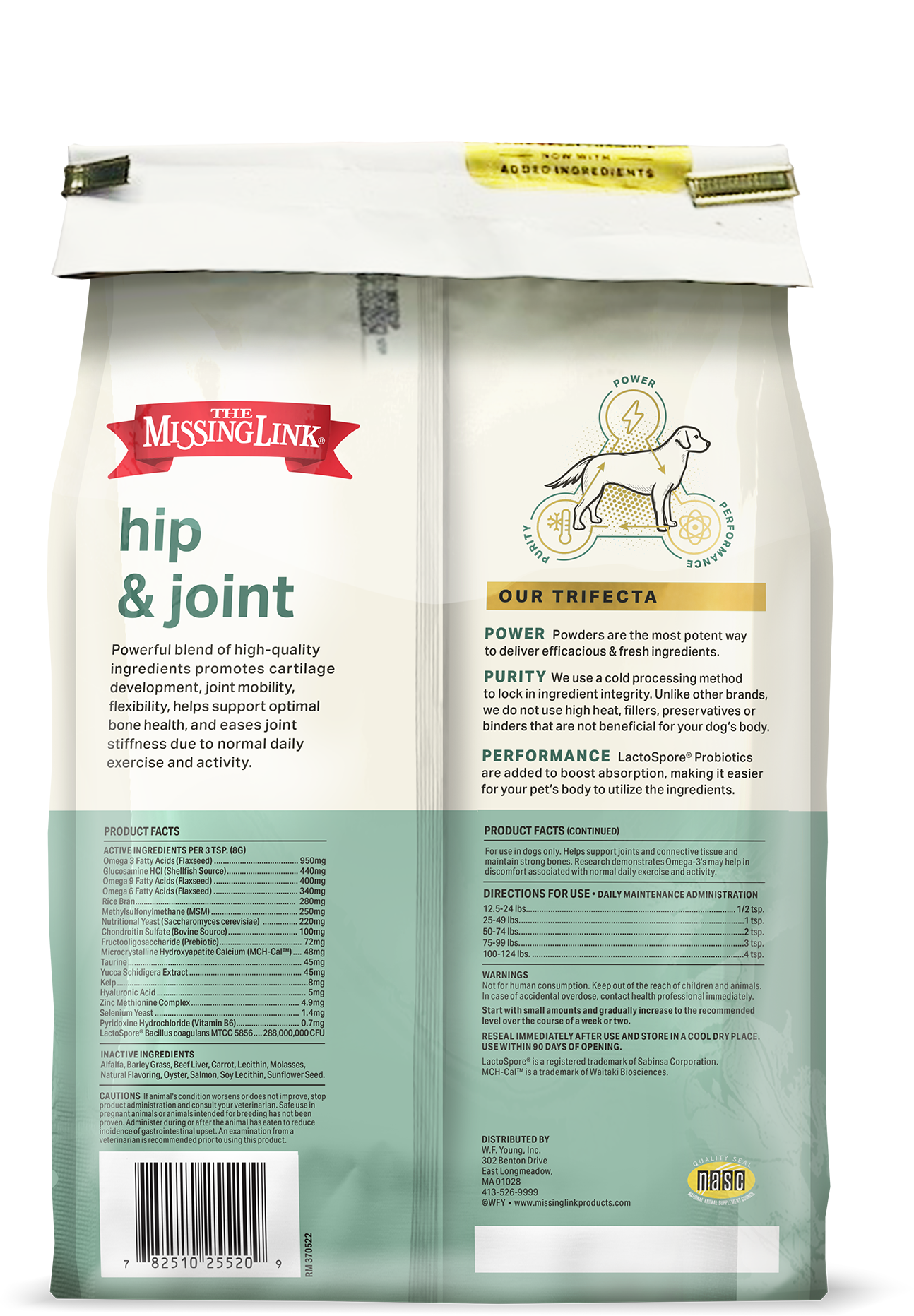 The Missing Link Superfood Powders Hips & Joints Dog Supplement 5 lb Bag