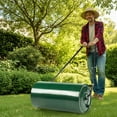 thumbnail image 2 of 24" Lawn Roller, Lawn Roller Water Filled, Hand Roller with U-shaped Handle, for Garden, Farm, Park, Green and Black, 2 of 9