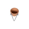 thumbnail image 5 of Creative Co-Op Terracotta Pot with Metal Stand (Set of 2 Pieces), 5 of 5