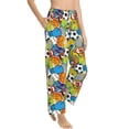 thumbnail image 2 of Sigee Various Balls Print Women's Soft Pajama Pants - Breathable and Comfortable Lounge Sleep Bottoms with Elastic Waistband and Pockets-Small, 2 of 9