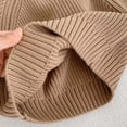 thumbnail image 4 of Lmnyox Sweaters for Kids Fashion Solid Color Long Sleeve Turtleneck Knitted Pullover Winter Loose Warm Tops, 4 of 9