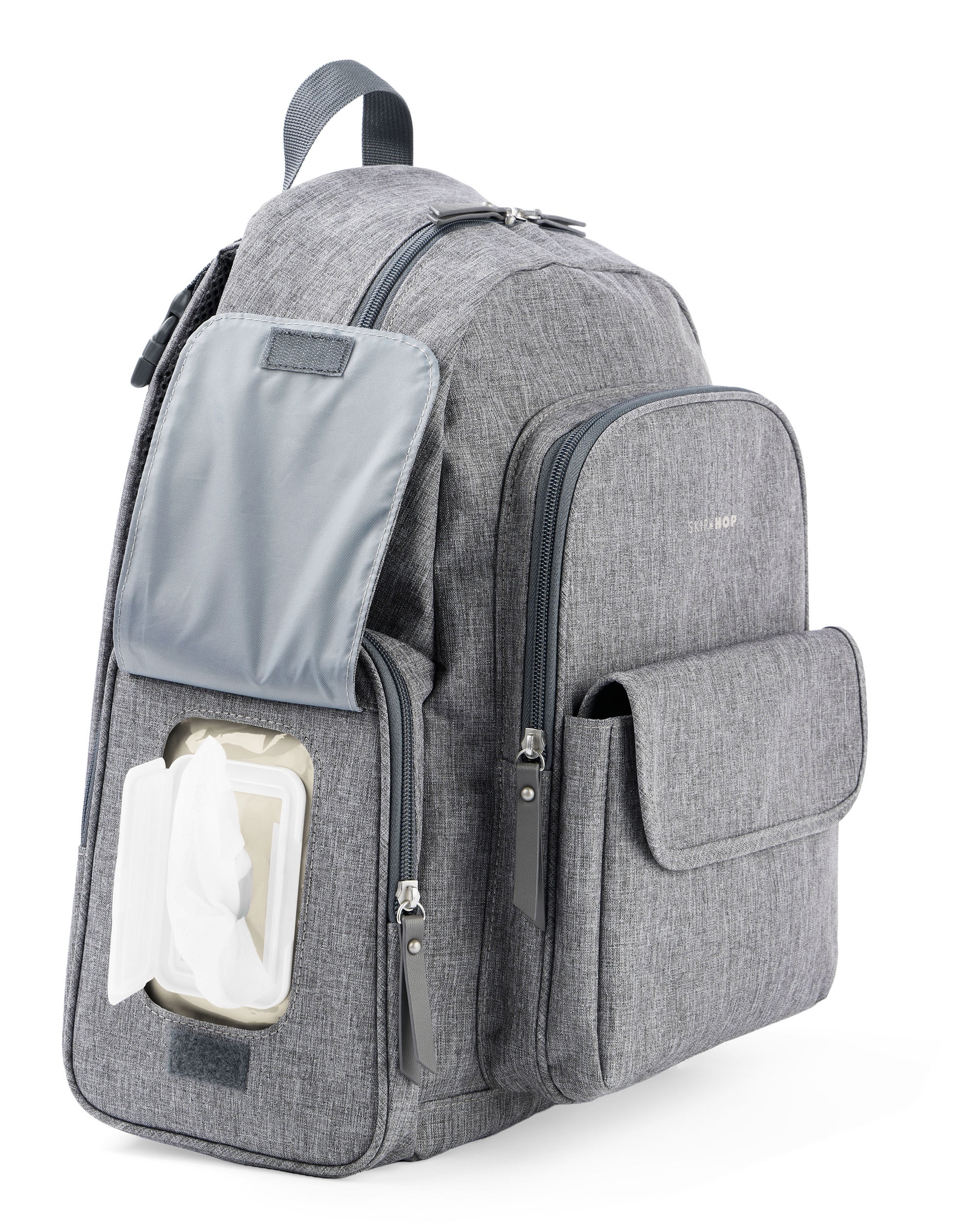 Skip Hop Luna Diaper Backpack, Heather Grey