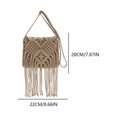 thumbnail image 2 of Bolso de hombro de paja para mujer con borla bolso bohemio bolso de playa de verano para mujer, 2 of 7