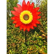 Haperlare Sunflower Windmill Wind Turbine for Lawn Garden Party Decoration