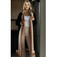 thumbnail image 3 of sicmoss Women's Black Color Block Vertical Striped Hooded Cardigan Open Front Oversized Long with Pockets, 3 of 4