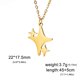 thumbnail image 1 of KKjoy Star Pendant Necklace for Women Silver Color Stainless Steel Beads Double Chain Collars Minimalist Jewelry Accessories New, 1 of 5